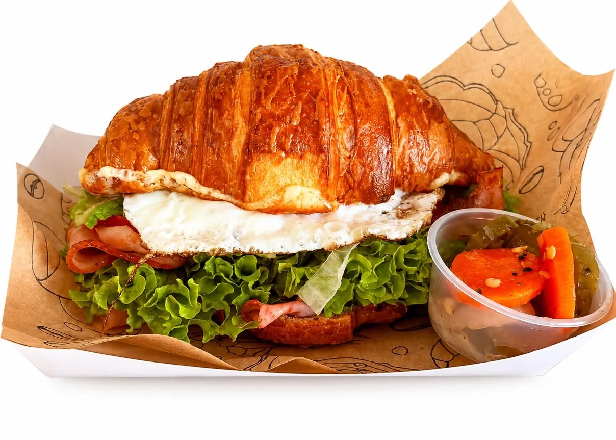 Menu item de Sorbos BREW: Café artesanal y platillos locales en México: Croissant Americano