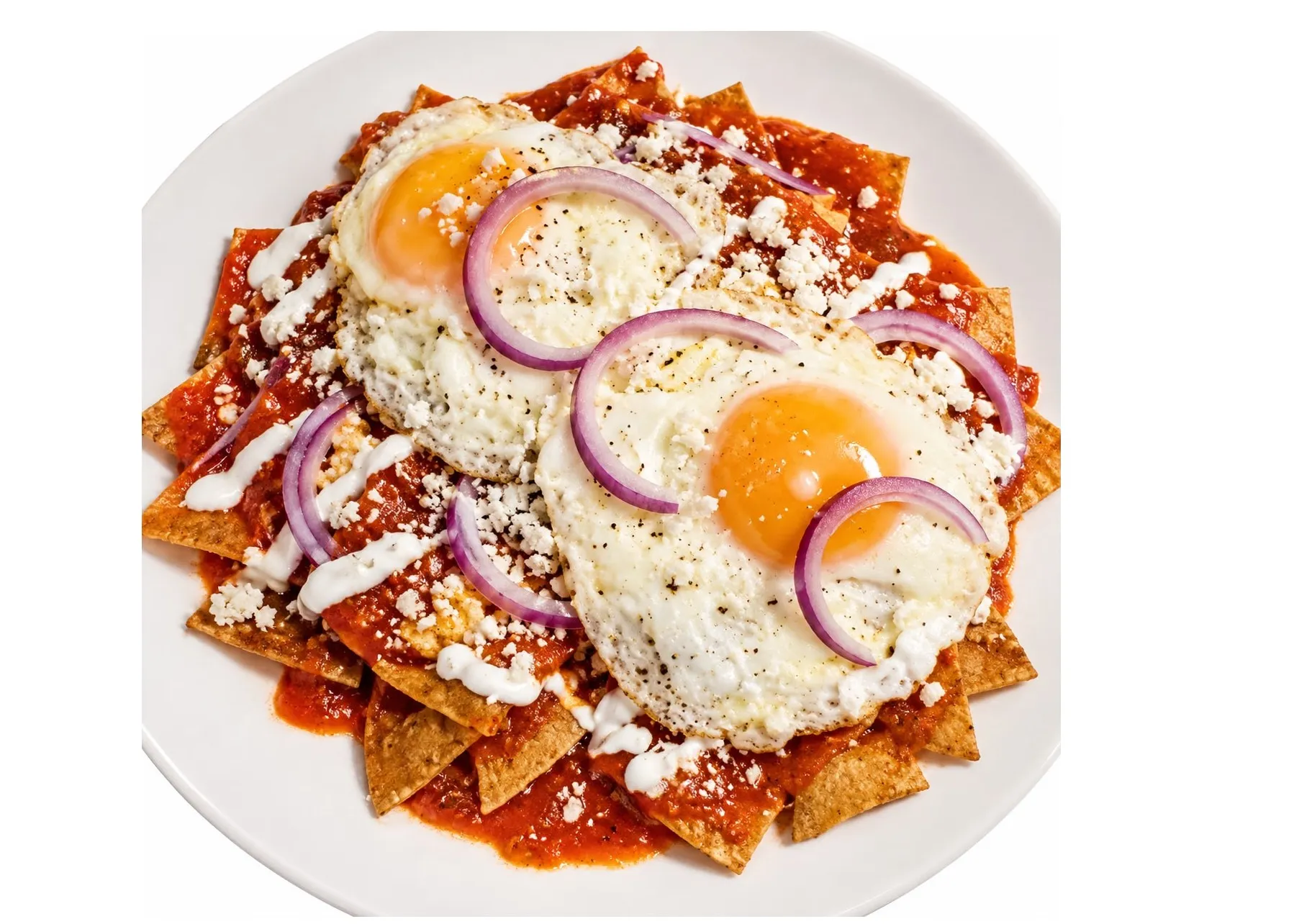 Menu item de Sorbos BREW: Café artesanal y platillos locales en México: Chilaquiles con huevo