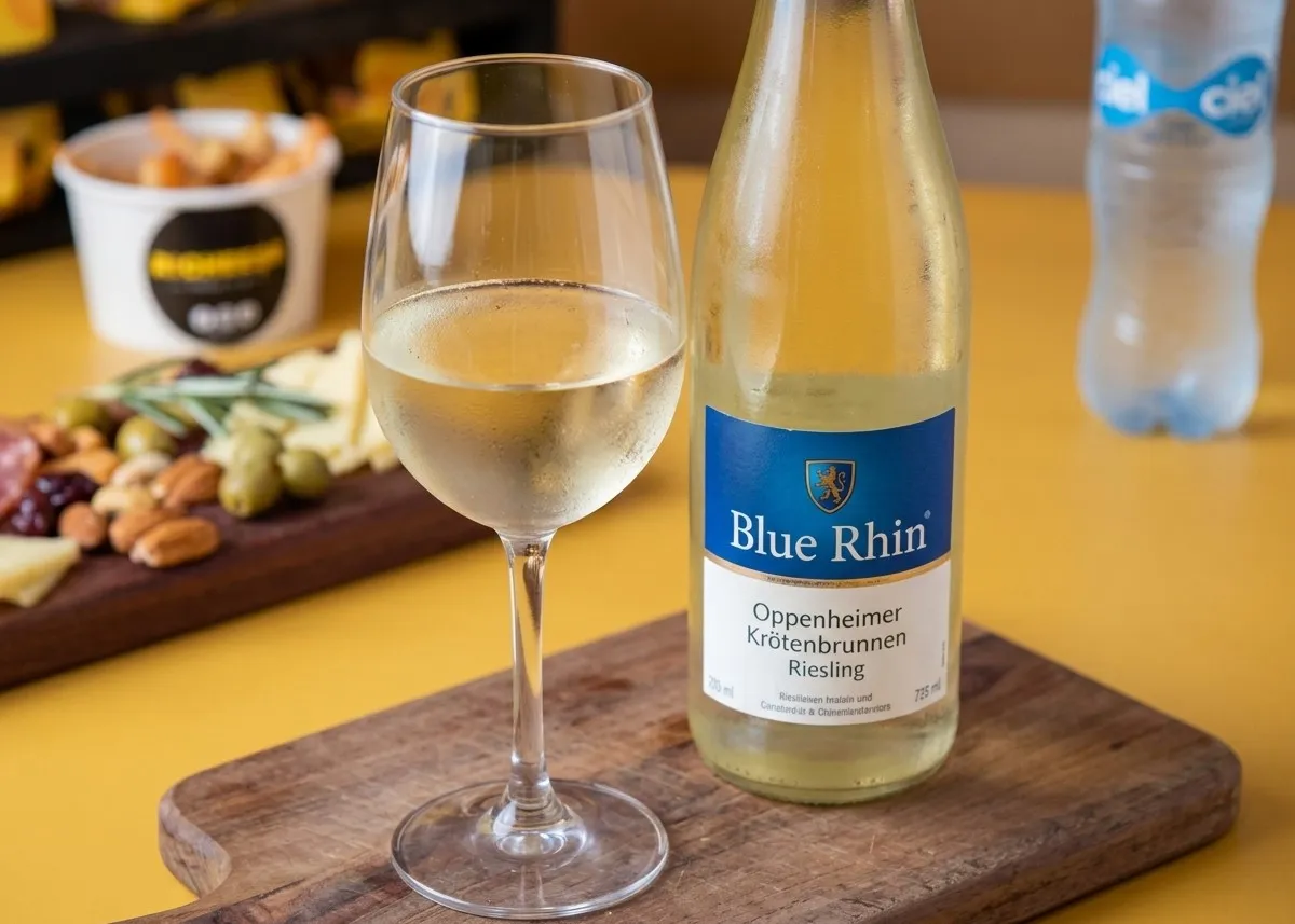 Menu item de Richeese MX – Experiencia Gastronómica Única en CDMX: Vino tinto Blue Rhin