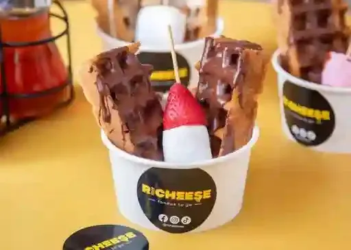 Menu item de Richeese MX – Experiencia Gastronómica Única en CDMX: Fondue de nutella o chocolate amargo