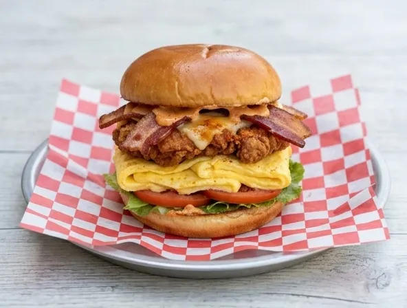 Menu item de Hot Mamma´s Hot Chicken – Nashville en la Condesa CDMX: Everything Sammy (Sandwich con todo)