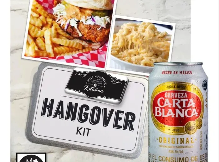 Menu item de Hot Mamma´s Hot Chicken – Nashville en la Condesa CDMX: Paquete la Cures (Hangover Kit)